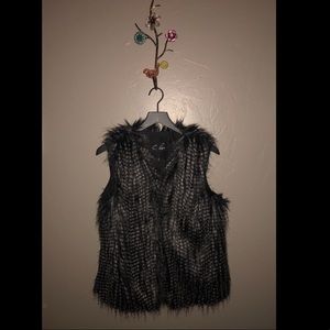 C. Luce Vest with Zip off Faux Leather Sleeves